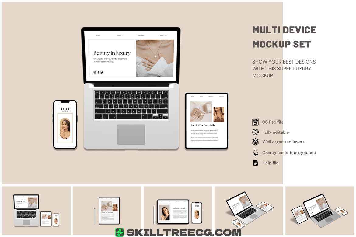 Multi Device Mockup Set（983463）-技能树